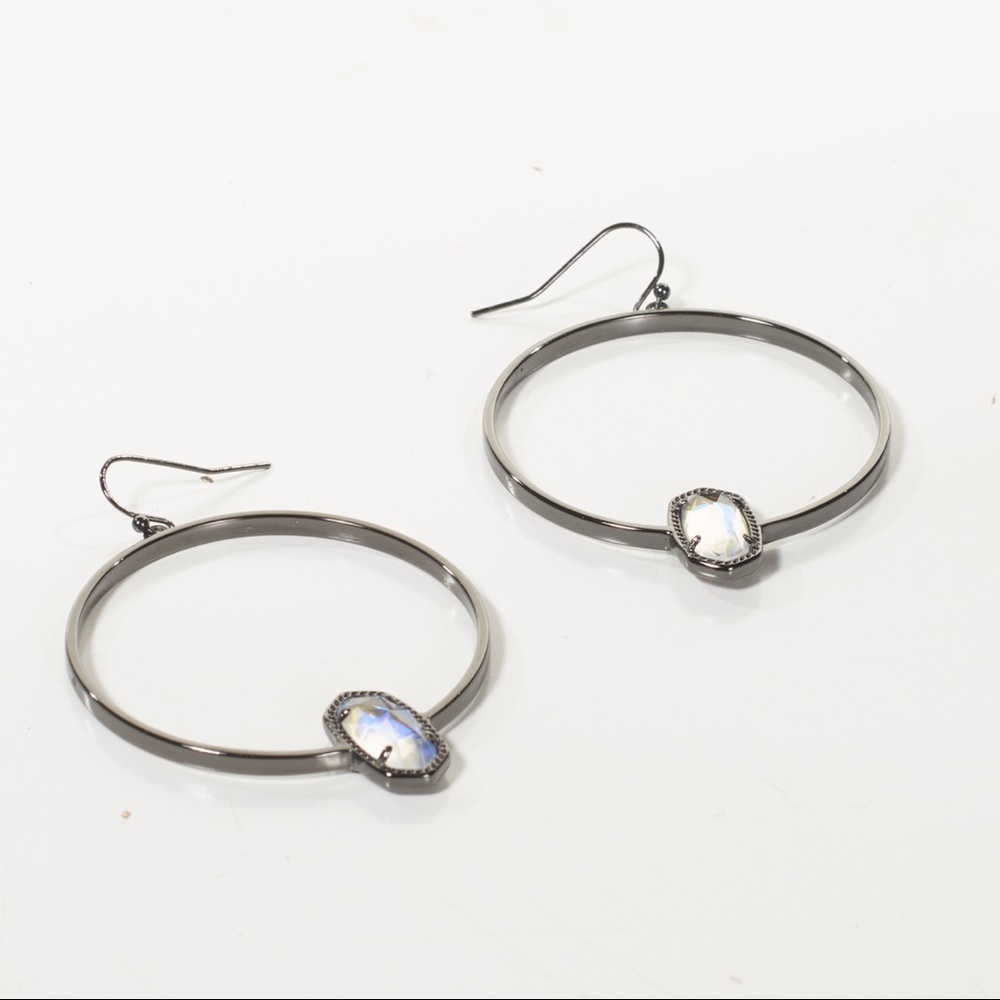 Kendra Scott Elora Gunmetal Dichroic Earrings
